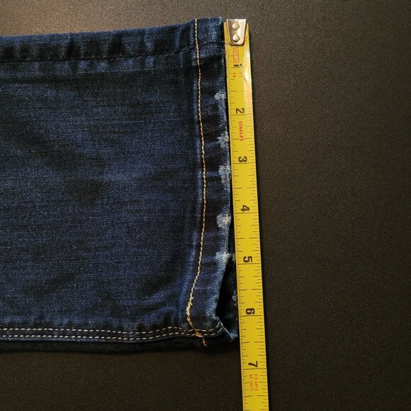 Daytrip Jeans Size 26 Virgo Cropped Skinny Ripped Stretch Medium Dark Wash - Picture 9 of 12